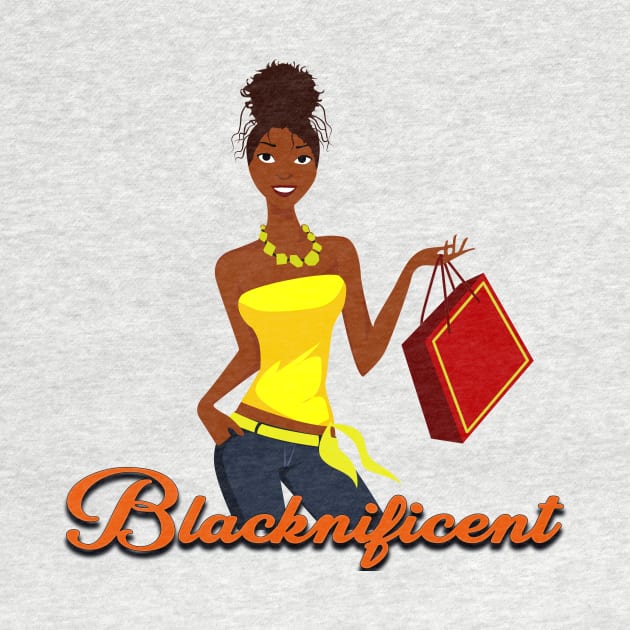 Blacknificent, Confident Black Woman, Melanin by Diaspora Wear